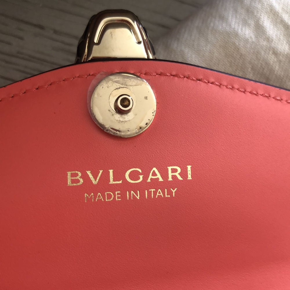 Bulgari Coral pink Serpent Women's card Bag - Picture 6 of 12